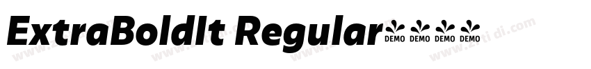 ExtraBoldIt Regular字体转换